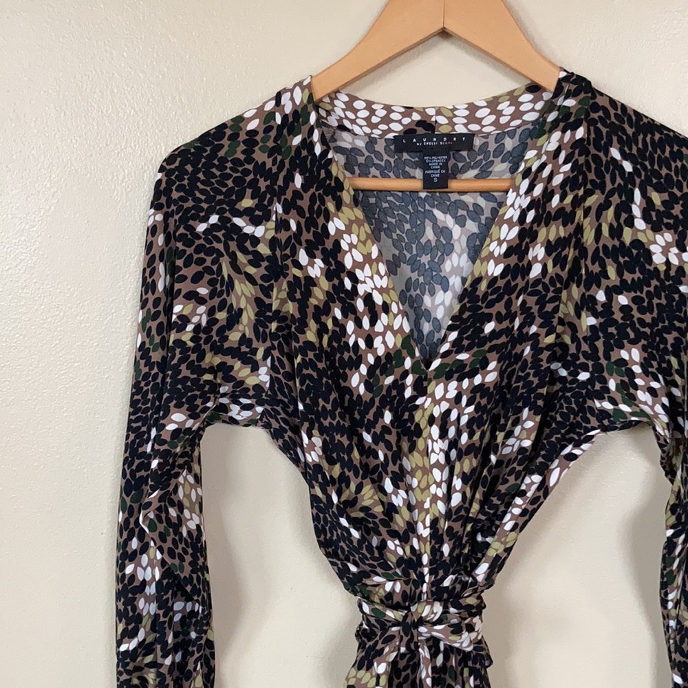Laundry by Shelli Segal New Leaves Print Dress Size Small